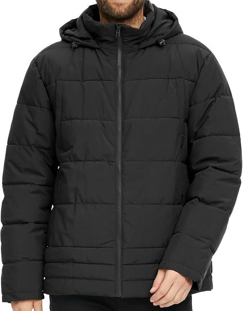 Load image into Gallery viewer, Men'S Thicken Puffer Jacket Padded Waterproof Warm Winter Coat with Hood
