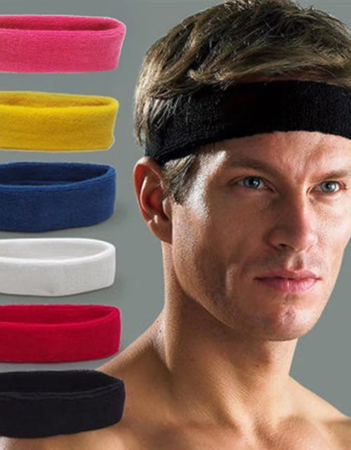 Load image into Gallery viewer, Quick Dry Sweatband Sports Yoga Fitness Stretch Sweat Hair Band Gym Sport Safety Headband Headwear
