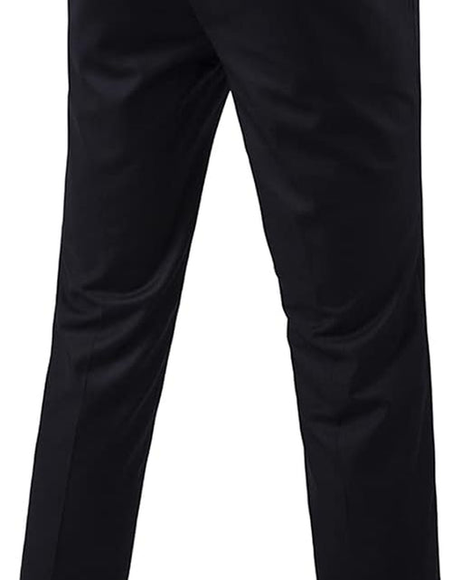 Load image into Gallery viewer, Mens Classic Slim Fit Fit Stretch Flat Front Slacks Dress Pants
