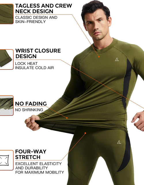 Load image into Gallery viewer, Thermal Underwear Set Winter Hunting Gear Sport Long Johns Base Layer Bottom Top Midweight
