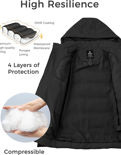 Load image into Gallery viewer, Men'S Thicken Puffer Jacket Padded Waterproof Warm Winter Coat with Hood
