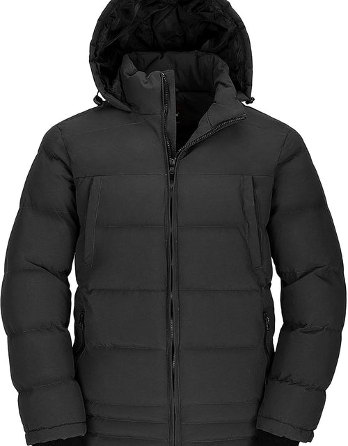 Load image into Gallery viewer, Men'S Thicken Puffer Jacket Padded Waterproof Warm Winter Coat with Hood
