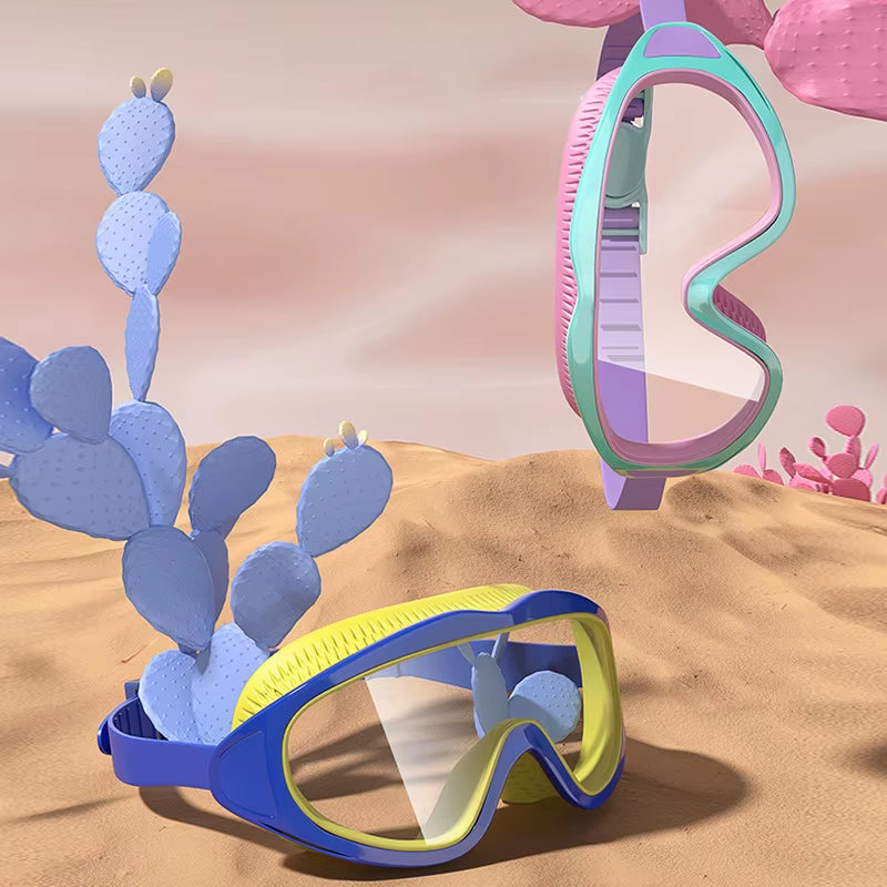 Aquachamp Kids Swim Set – Waterproof Anti-Fog Swimming Goggles & Cap with Protective Case