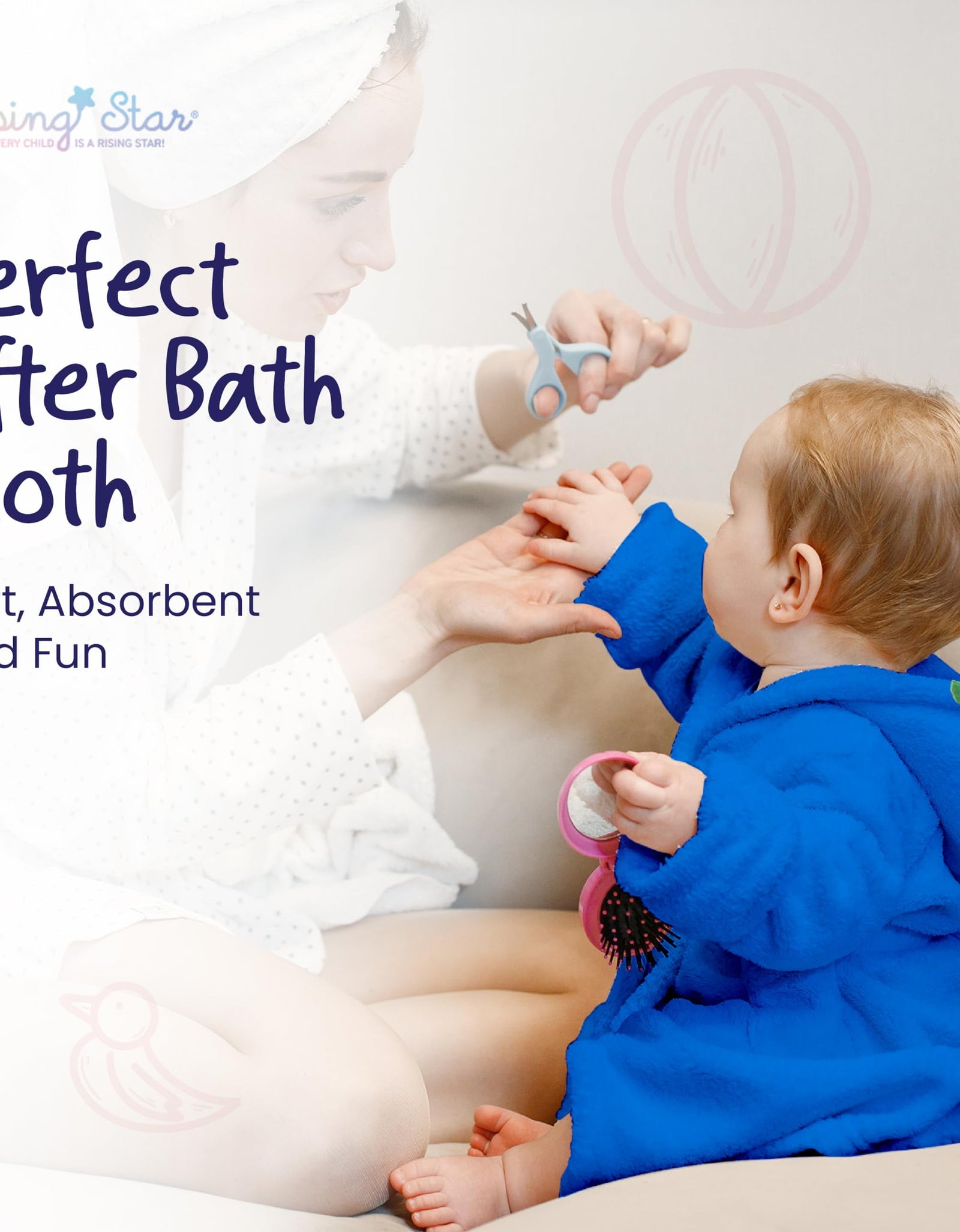 Baby Boy Robe - Soft Plush Bath Towel Robe Spa Set - Baby Bathrobe Towel & Baby Washcloth for Boys - Baby Robe Set 12 - 24 Months (Monster)