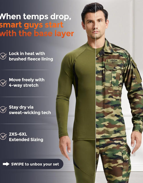 Load image into Gallery viewer, Thermal Underwear Set Winter Hunting Gear Sport Long Johns Base Layer Bottom Top Midweight
