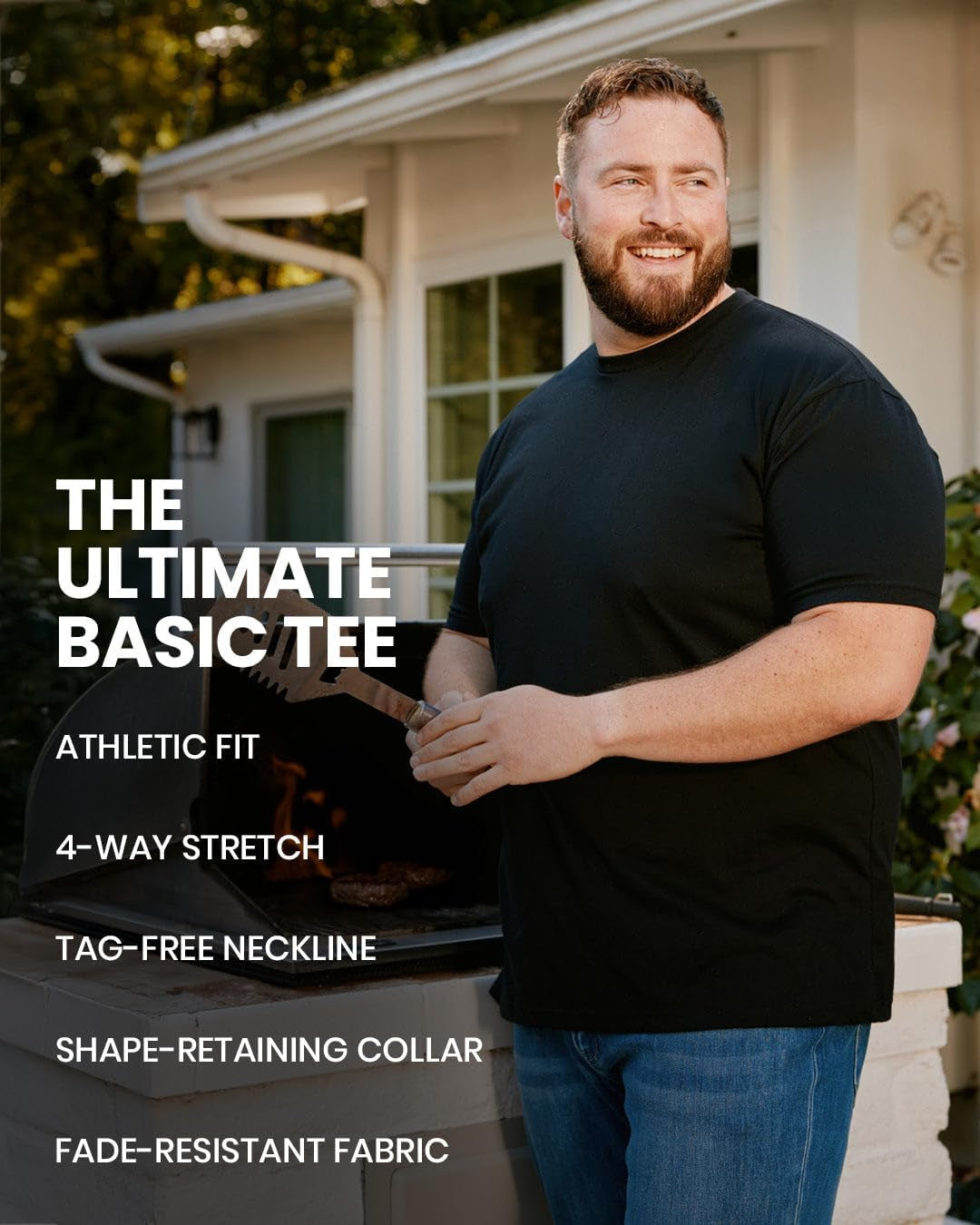 Men'S T-Shirts - Short Sleeve Crew Neck Soft Fitted Tees S - 4XL