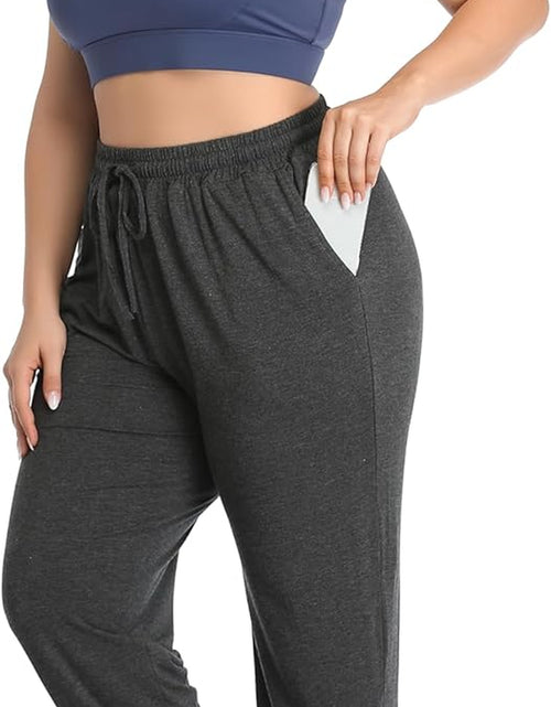Load image into Gallery viewer, Women'S plus Size Casual Lounge Yoga Pants Comfy Relaxed Joggers Pants Drawstring with Pockets
