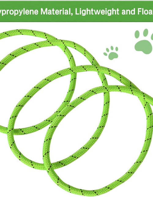 Load image into Gallery viewer, Floating Long Dog Leash, 32Ft Dog Training Leash for Swimming and Lake, Reflective Long Rope Lead with Soft Handle for Outside, Yard, Camping, Hiking and Beach (Green)
