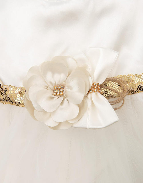 Load image into Gallery viewer, Newborn Baby Girl Lace Dress Set, 4Pc Outfit for Special Occassions
