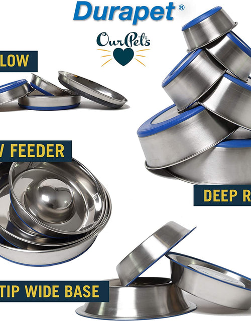 Load image into Gallery viewer, Durapet Dog Bowls, Dog Food Bowls &amp; Dog Water Bowls (Stainless Steel Dog Bowl to Replace Ceramic Dog Bowls) Large Dog Bowls, Dog Bowls Medium Sized Dogs &amp; Dog Bowls Small Size Dog
