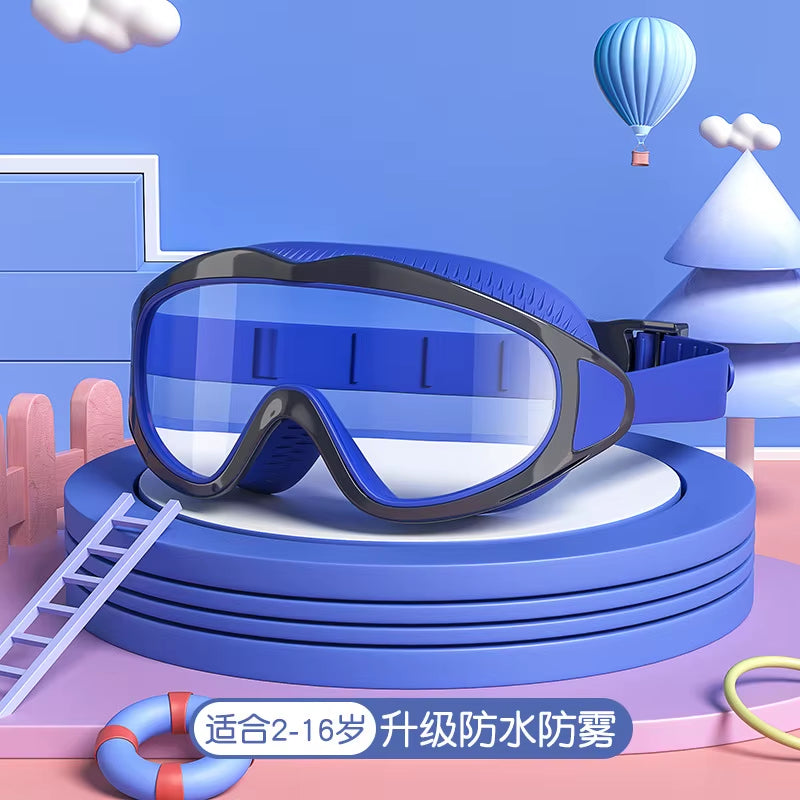 Aquachamp Kids Swim Set – Waterproof Anti-Fog Swimming Goggles & Cap with Protective Case