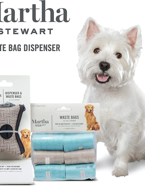 Load image into Gallery viewer, Waste Bag Dispenser and Bags for All Dogs | Dog Bag Holder and 30 Unscented, Tear-Resistant Dog Poop Bags | Great for Dog Walking Everyday Use Puppy Supplies
