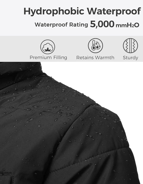 Load image into Gallery viewer, Men'S Thicken Puffer Jacket Padded Waterproof Warm Winter Coat with Hood
