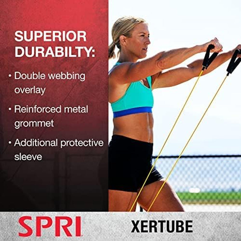 Xertube Resistance Bands with Handles – All Exercise Cords Sold Separately with Home Gym Fitness Door Anchor Attachment Option