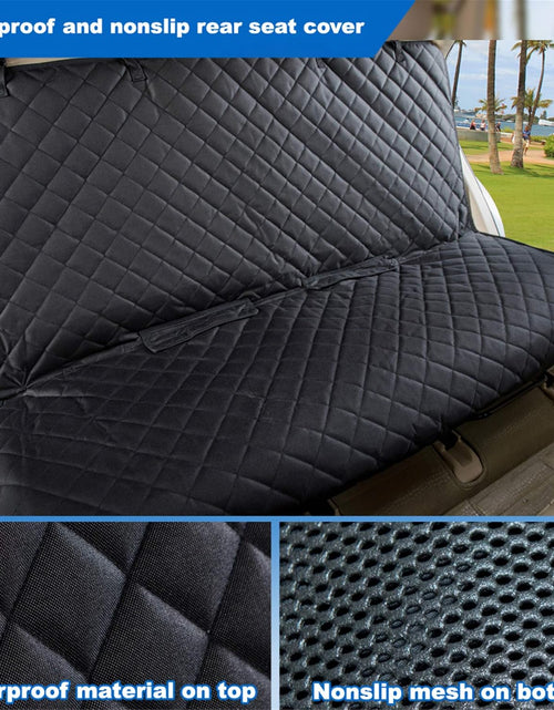 Load image into Gallery viewer, Bench Car Seat Cover Protector - Waterproof, Heavy-Duty and Nonslip Pet Car Seat Cover for Dogs with Universal Size Fits for Vehicles, Trucks &amp; Suvs(Black)
