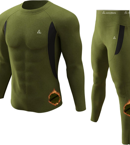 Thermal Underwear Set Winter Hunting Gear Sport Long Johns Base Layer Bottom Top Midweight