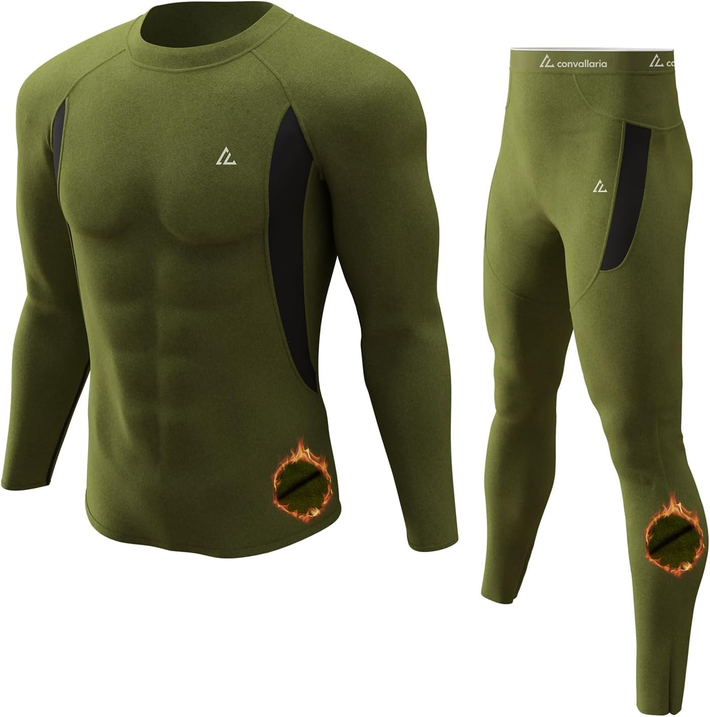 Thermal Underwear Set Winter Hunting Gear Sport Long Johns Base Layer Bottom Top Midweight