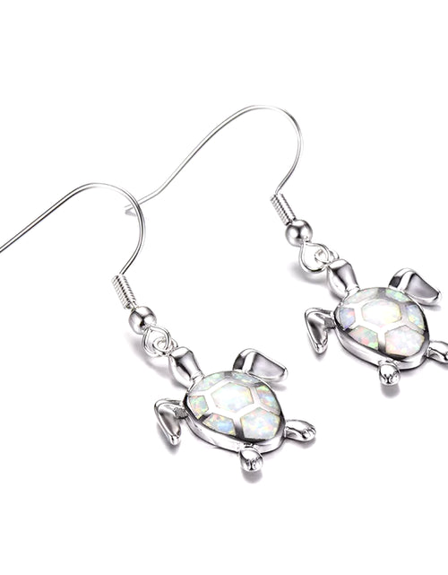 Load image into Gallery viewer, Fashion Women Earrings 2025 Fashion Blue Imitation Opal Drop Earrings Cute Turtle Animal Earrings Female Wedding Jewelry Gift
