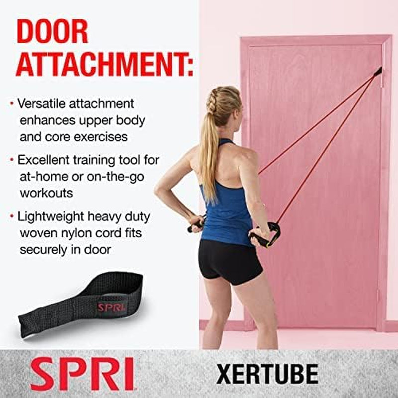Xertube Resistance Bands with Handles – All Exercise Cords Sold Separately with Home Gym Fitness Door Anchor Attachment Option