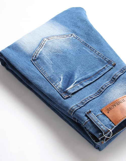 Load image into Gallery viewer, Men'S Slim Fit Stretch Jeans Ripped Skinny Jeans for Men, Distressed Straight Leg Fashion Comfort Flex Waist Pants
