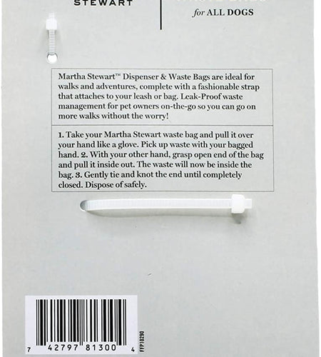 Waste Bag Dispenser and Bags for All Dogs | Dog Bag Holder and 30 Unscented, Tear-Resistant Dog Poop Bags | Great for Dog Walking Everyday Use Puppy Supplies