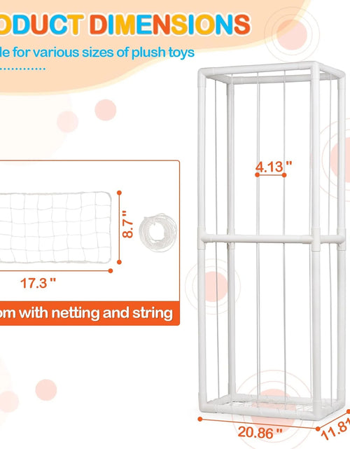 Load image into Gallery viewer, Stuffed Animal Storage Holder, Toy Organizer, PVC Plush Storage Organizer Shelf for Kids Play Room, White
