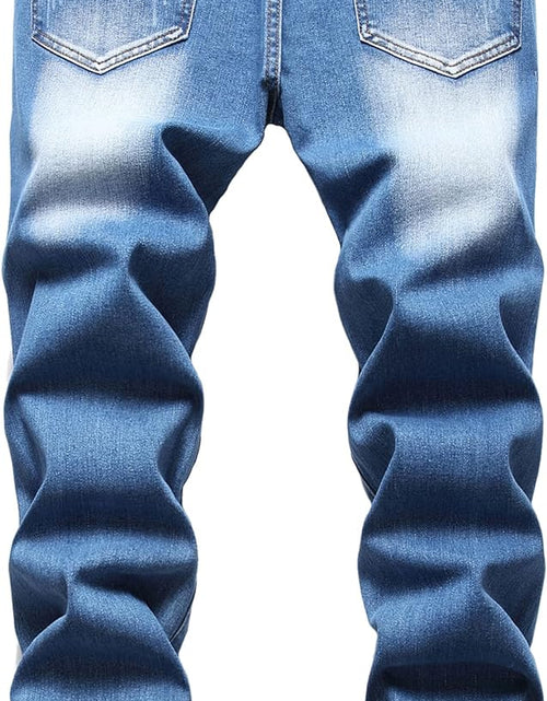 Load image into Gallery viewer, Men'S Slim Fit Stretch Jeans Ripped Skinny Jeans for Men, Distressed Straight Leg Fashion Comfort Flex Waist Pants
