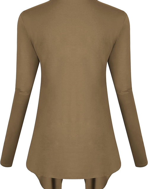 Load image into Gallery viewer, Women'S Drape Front Open Cardigan Long Sleeve Irregular Hem
